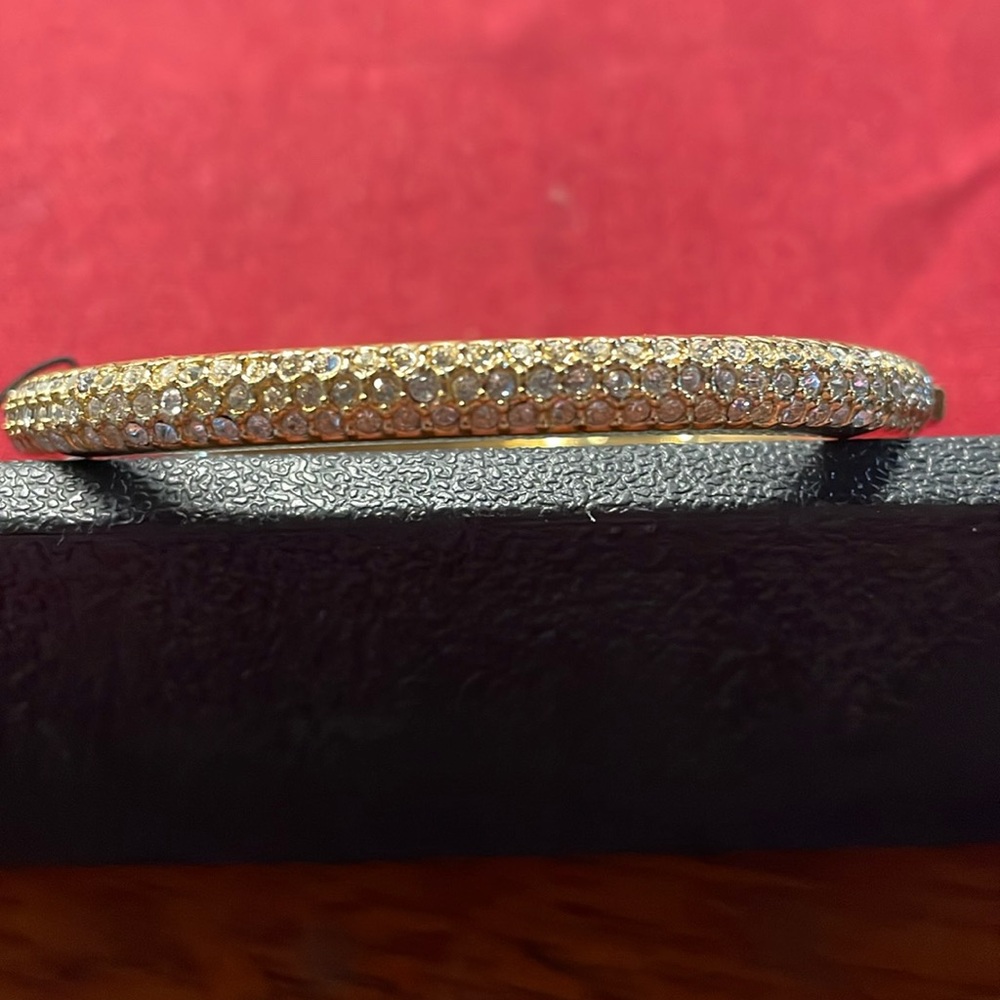 Vintage Premier Designs gold colored with rhinestone bracelet.